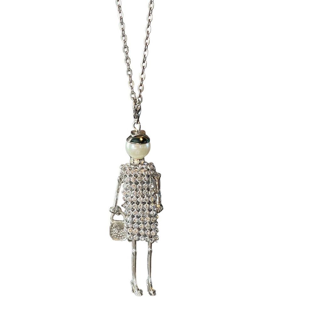 Handmade Crystal Doll Long Necklace - Picture 3 of 14